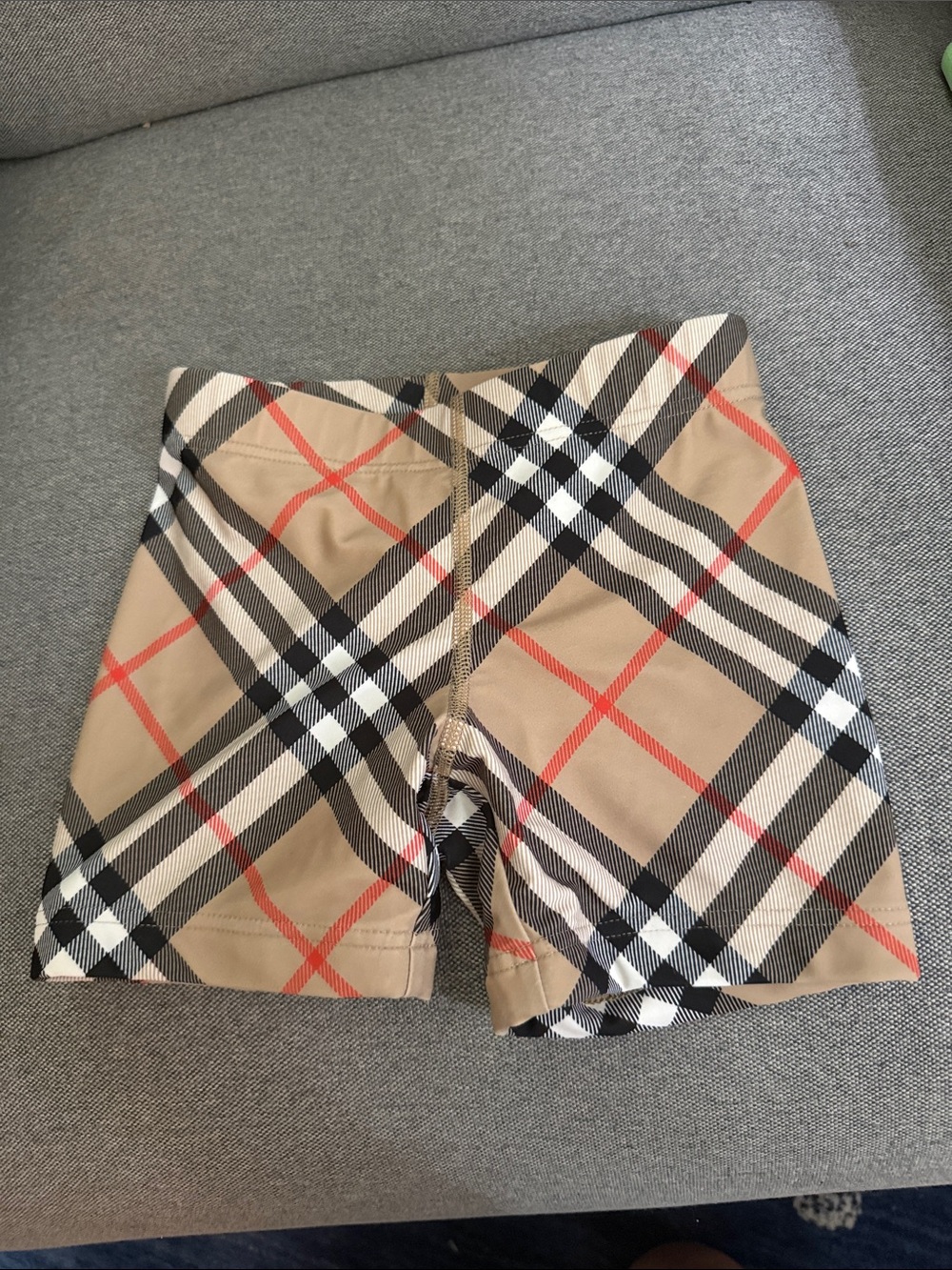 Burberry “stretchy” / bike short style boys bathing suit.